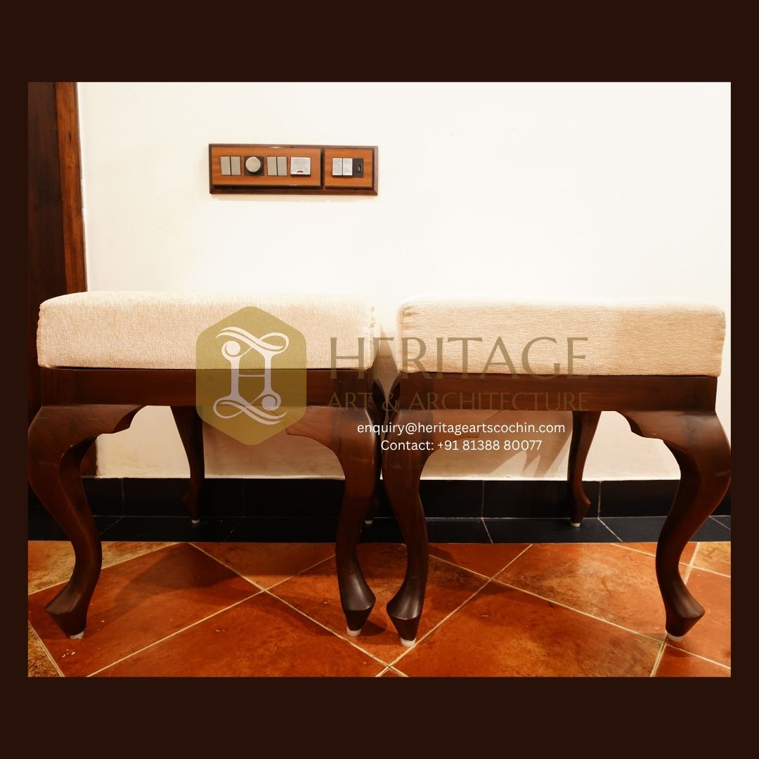Nilaya Heritage - Teak Wood Ottomans