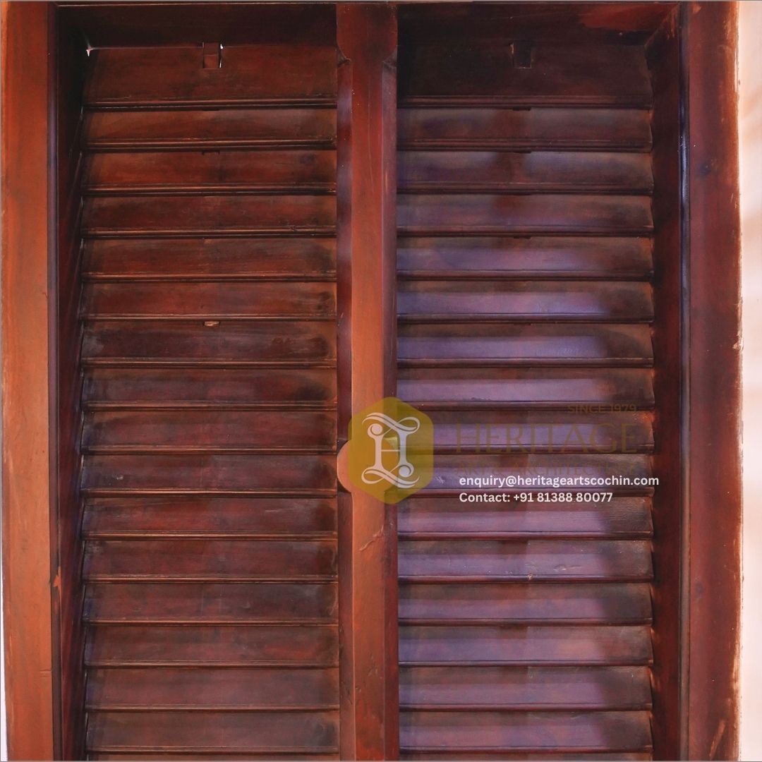 traditional hardwood windows in Kerala