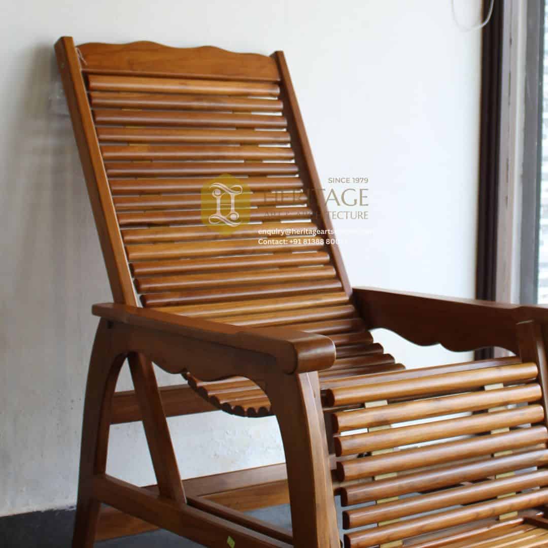 wooden recliner easy chair in kerala