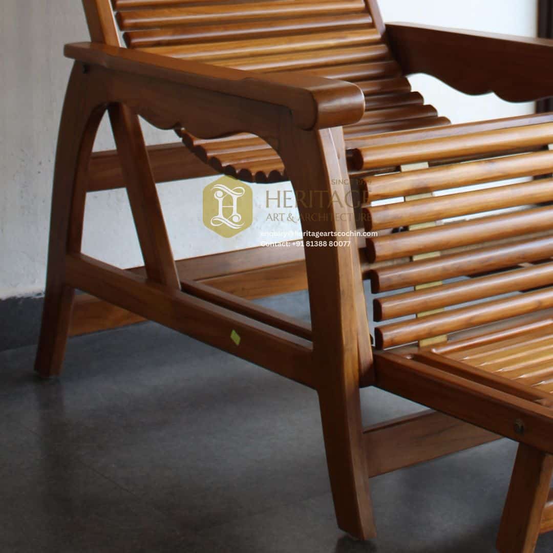 living room wooden recliner chair in cochin