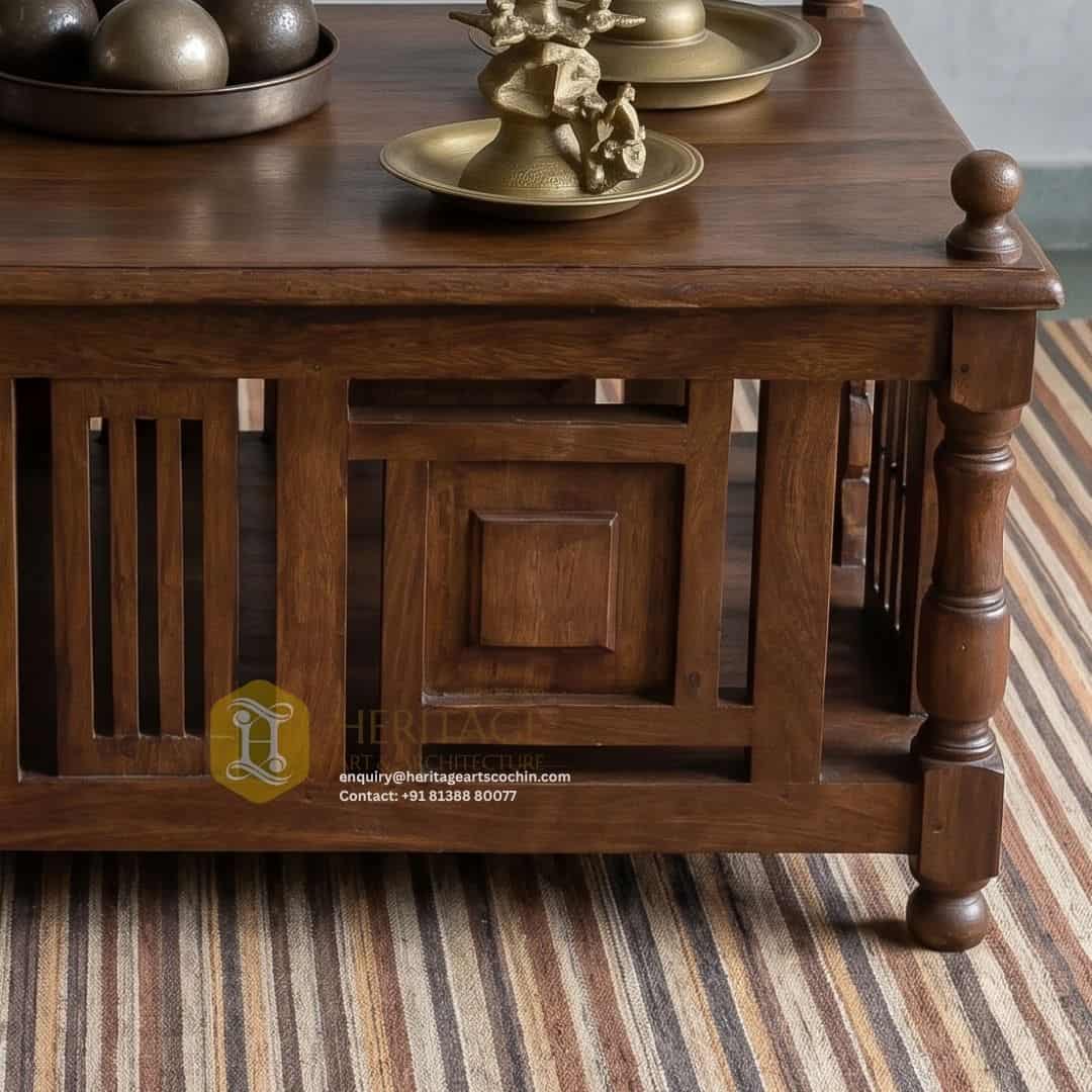 living room wooden coffee table in india