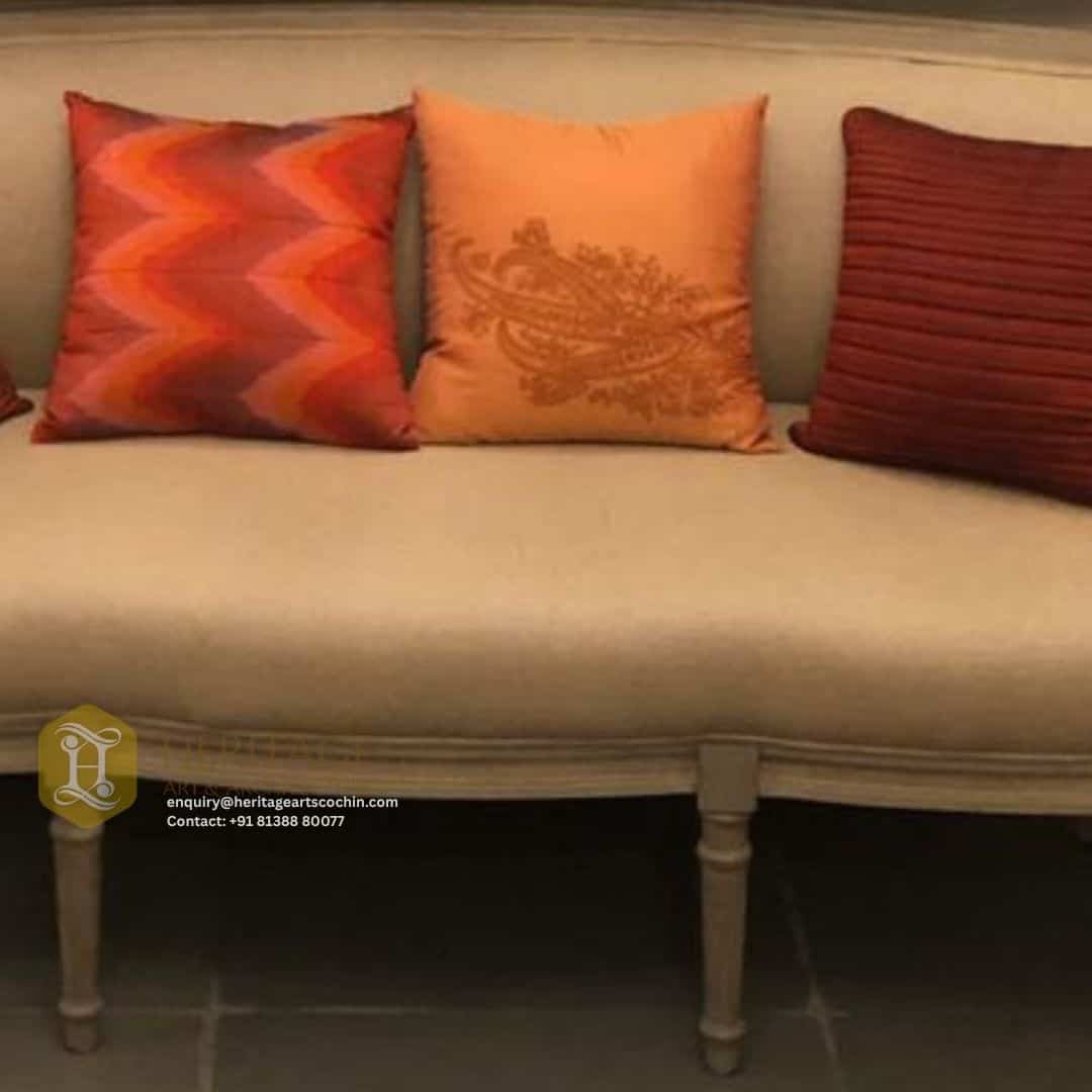 luxury classic teak wood sofa set in kochi