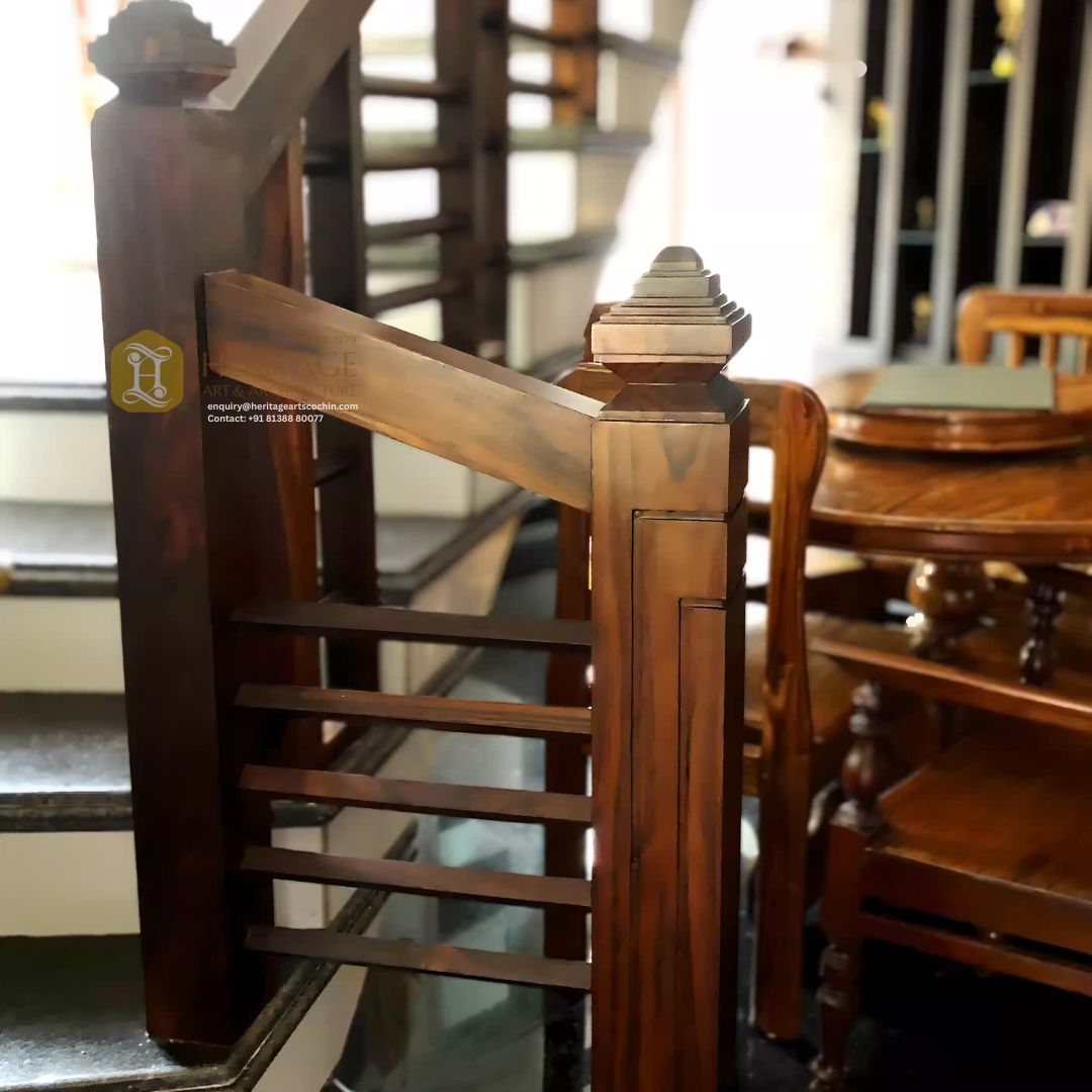 luxury rosewood staircase in Cochin