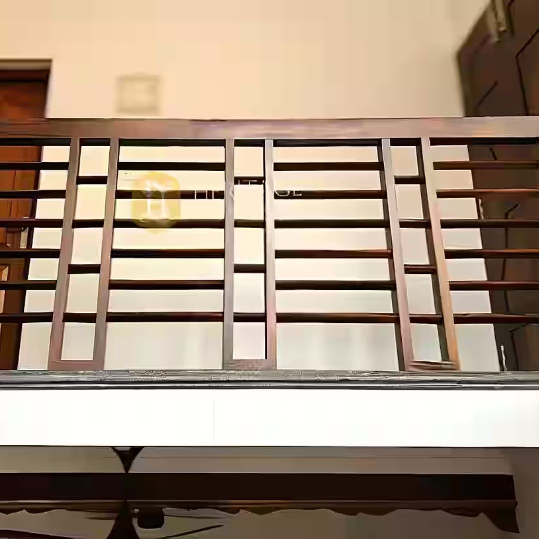 Premium rosewood staircase railing in Kerala