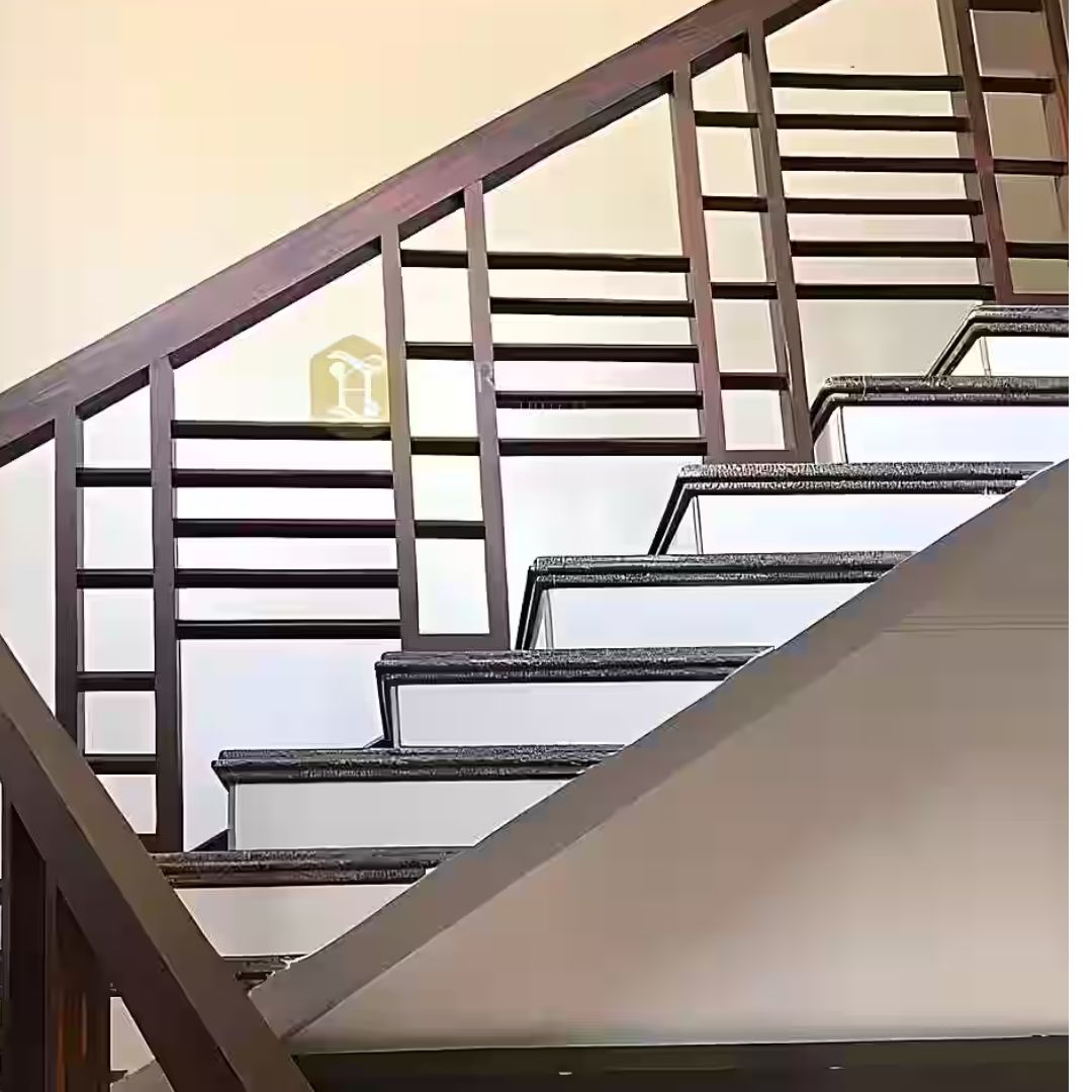 Custom rosewood staircase railing in Kochi