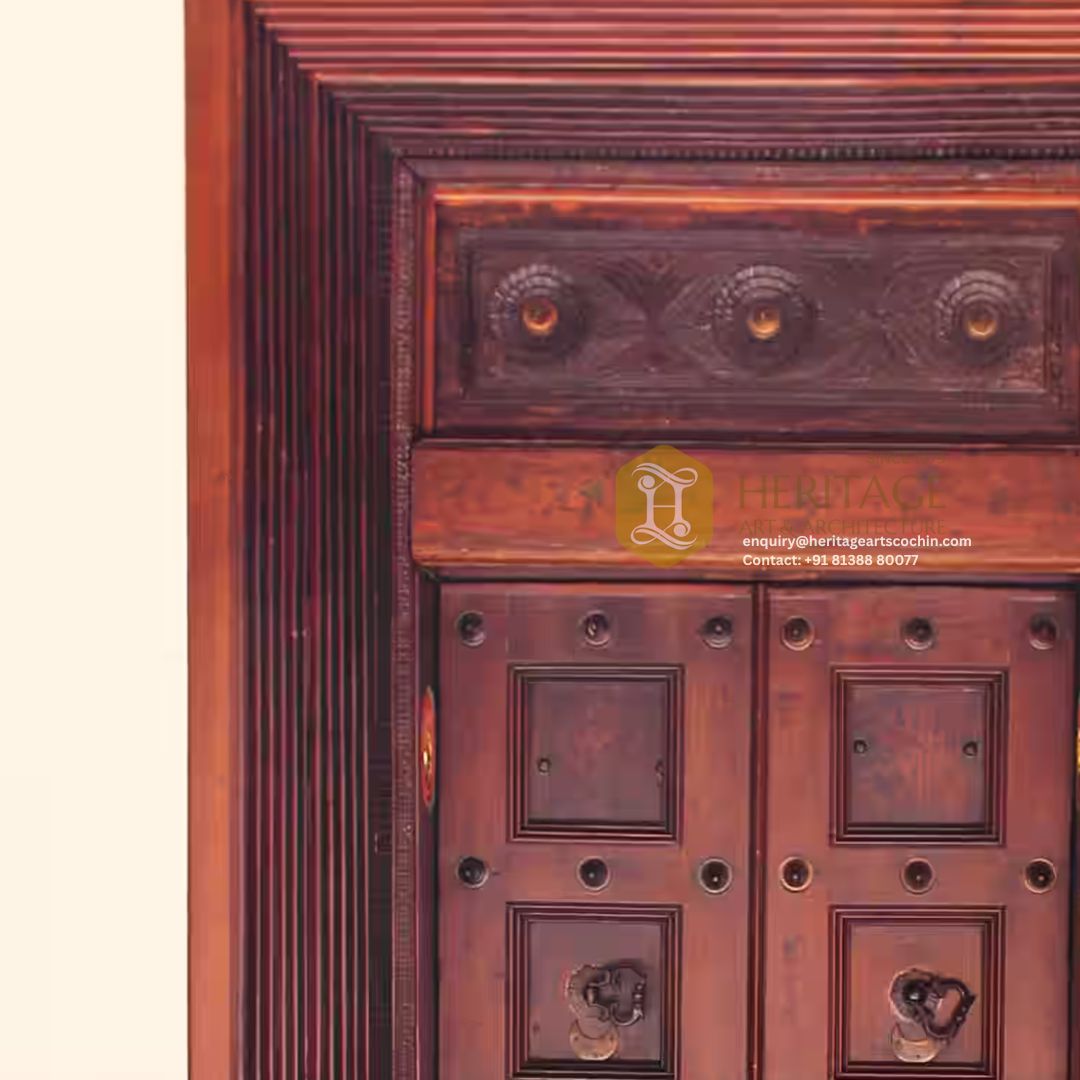 premium teak wooden doorset in Kochi