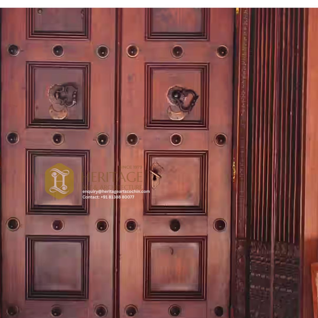 handcrafted wooden door in India