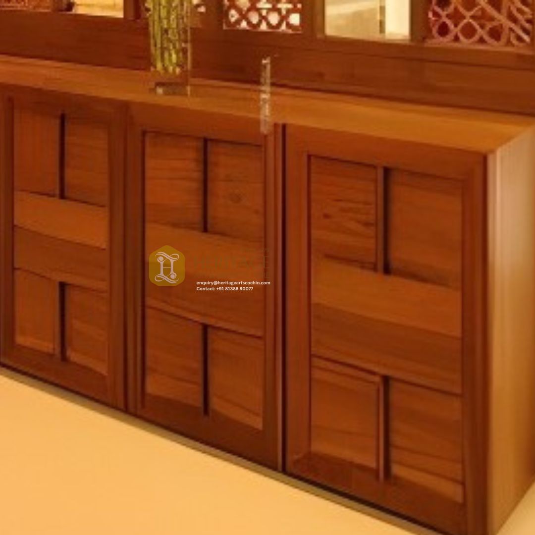 teak and rosewood screen in Kerala
