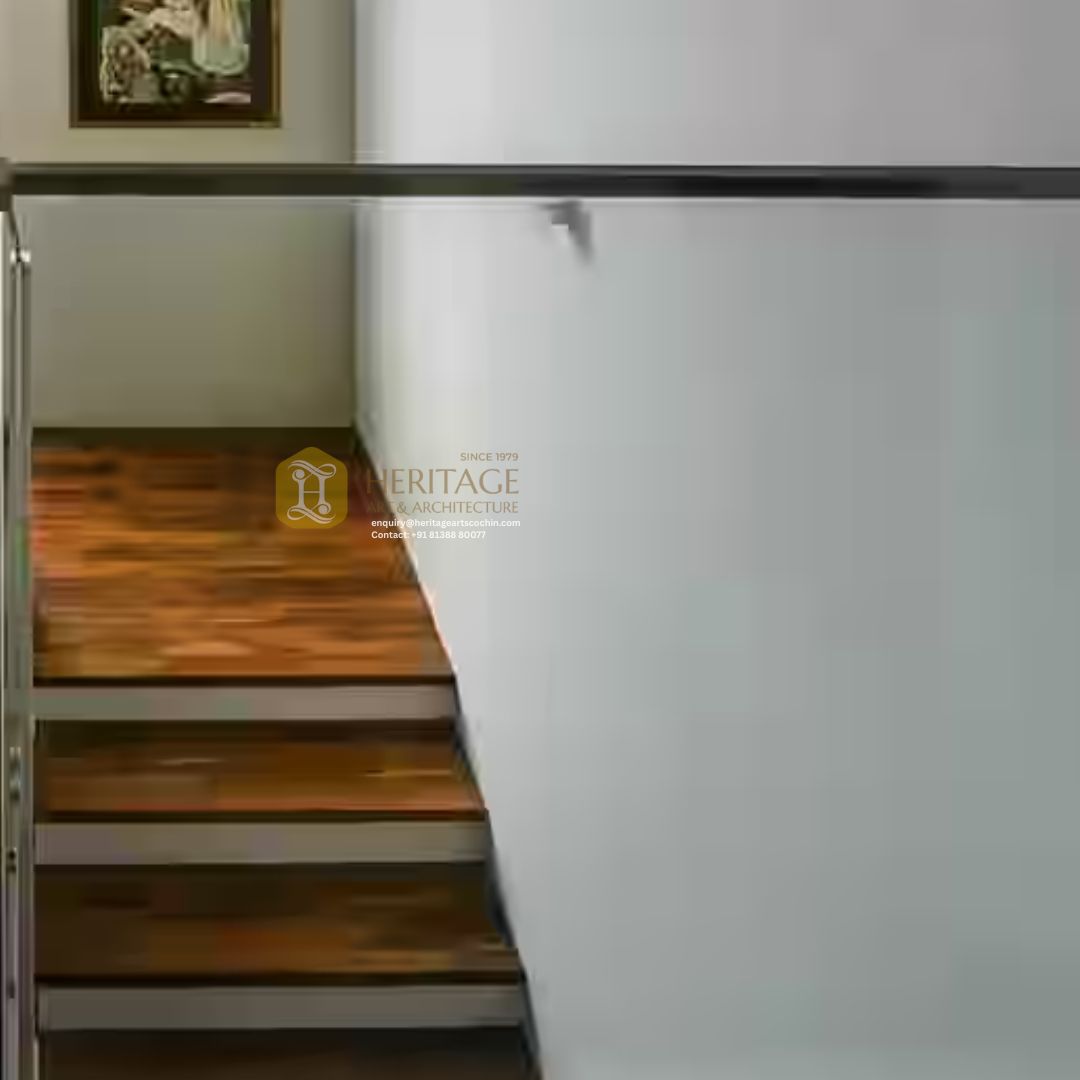 premium wooden staircase kerala