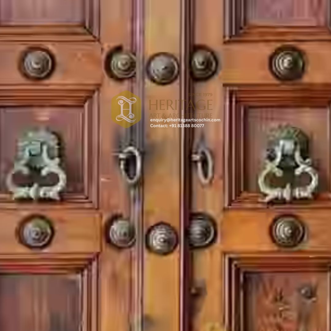 classic wooden door in Kochi